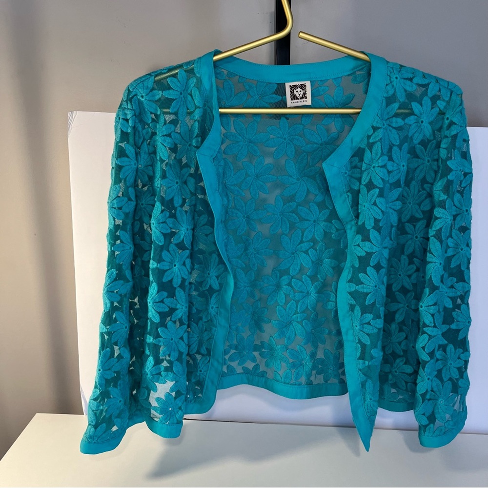 Cropped Sheer Anne Klein Jacket, Large (Approximate)